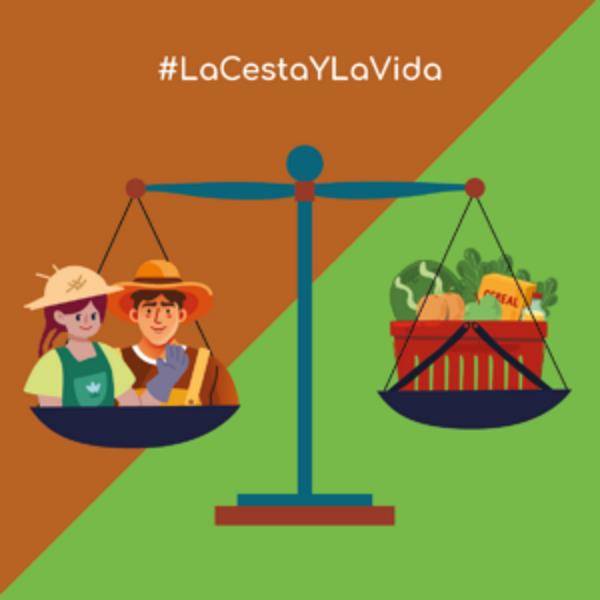 Logo de la campaña "La cesta y la vida"