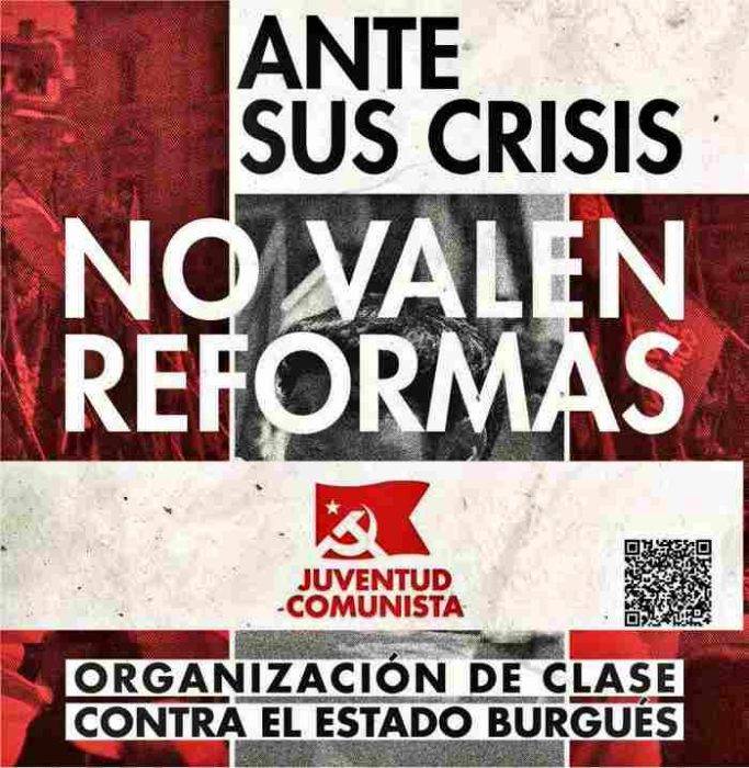 Composición cartel y lema de la UJCE