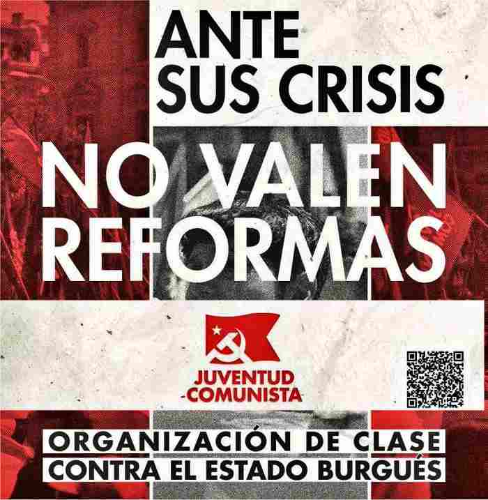 Composición cartel y lema de la UJCE