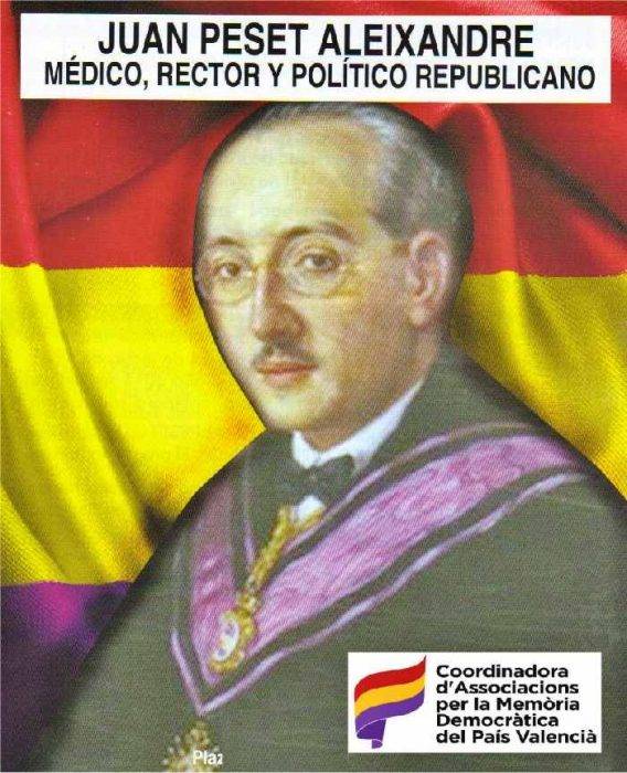 82 aniversario del fusilamiento del Rector Peset por el franquismo. Llamamiento.