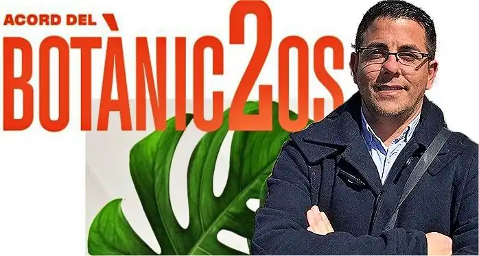 Composición del logo del gobierno de coalición y del autor del artículo