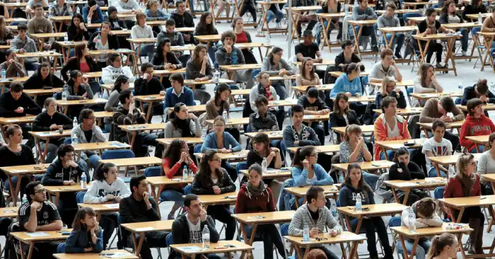 Foto de examen de selectividad universitaria