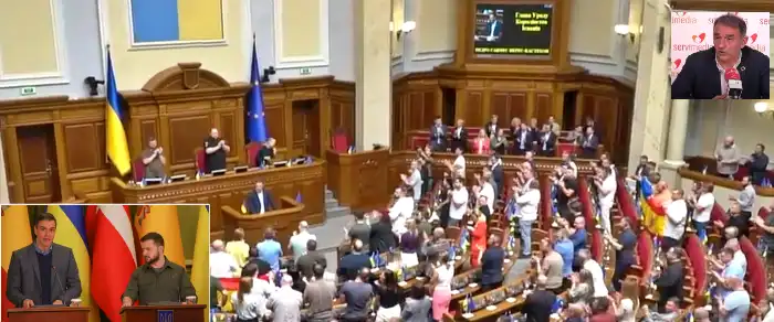 Sánchez inicia la Presidencia de la UE prometiendo en Kiev más guerra y destrucción