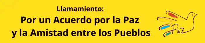 Cabecera del llamamiento por la paz