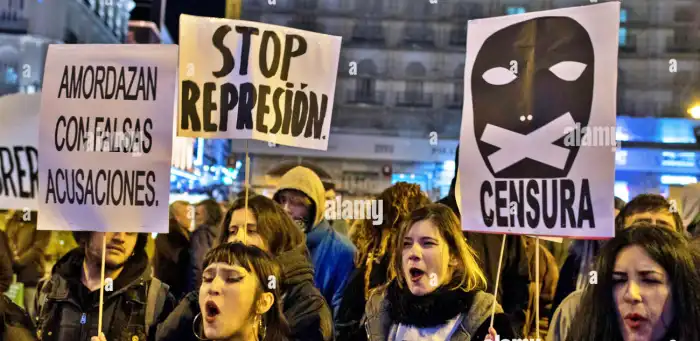 Manifestación contra la ley mordaza