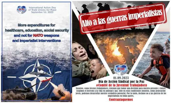 1 de septiembre por la Paz. Federación Sindical Mundial