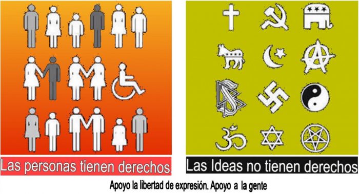 Pancarta traducida laicidad estado