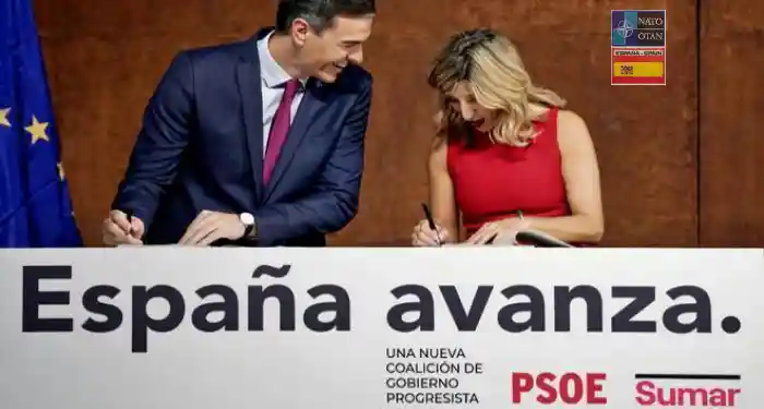 PSOE y Sumar repiten casi palabra por palabra el acuerdo anterior de gobierno con U. Podemos