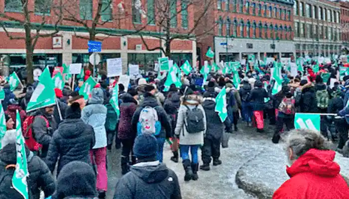 Huelga masiva del sector público en Quebec