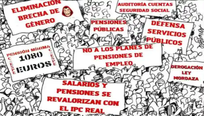 Cartel anunciador principales reivindicaciones de la COESPE