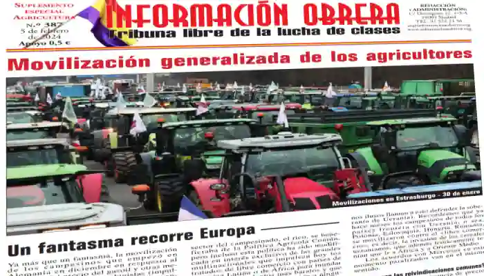 Portada del Suplemento de IO sobre movilización agricultores europeos