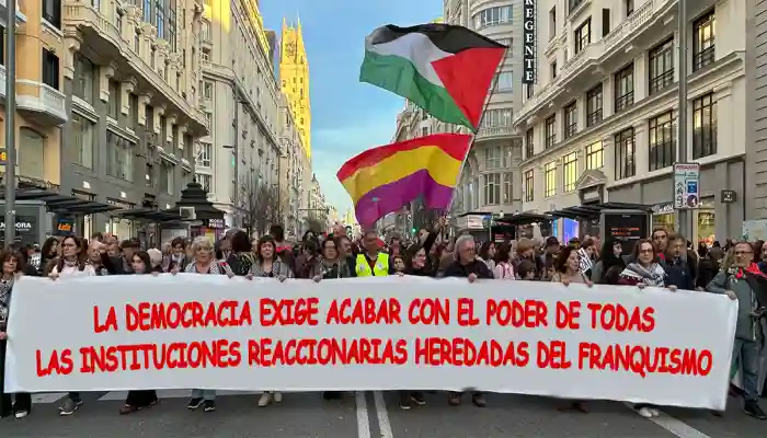 Pancarta de manifestación anterior del 1 de mayo