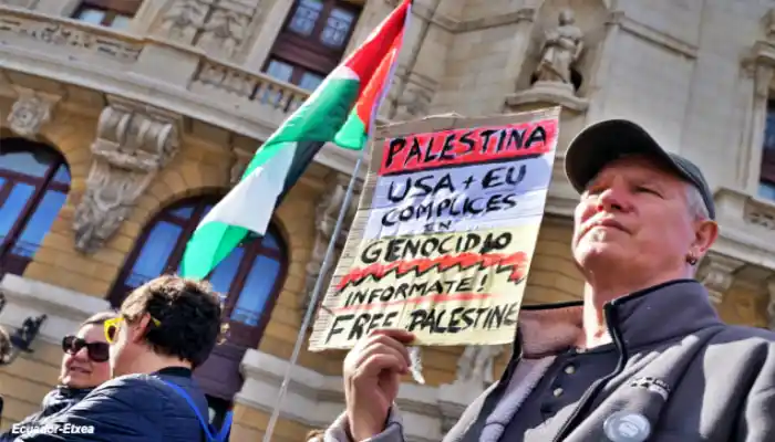 17M: sindicatos vascos se movilizan contra el genocidio en Palestina