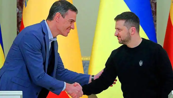 Reunión del pseudopresidente Zelensky con el portavoz de un gobierno de pseudoizquierda