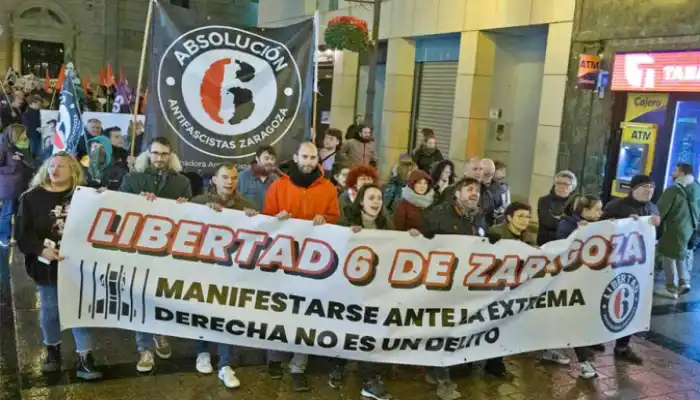 Solidaridad con los 6 antifascistas de Zaragoza represaliados