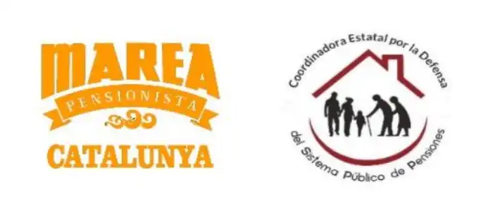 Logos de la COESPE y Marea pensionista Cataluña