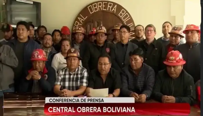 Rueda de prensa de la Central Obrera Bolivariana