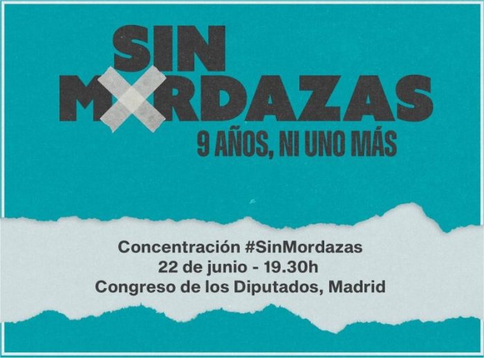 Movilización contra la Ley Mordaza el 22 junio: «9 años, ni uno más»