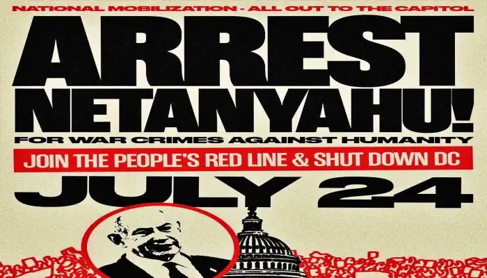 Cartel convocatoria del 24 de julio en Washington