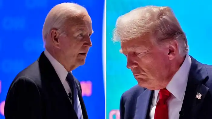Joe Biden y Donald Trump [AP Photo/Gerald Herbert]
