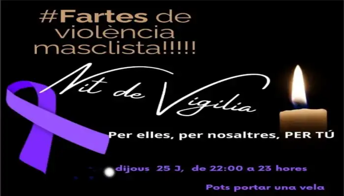 Vigilia contra la violencia machista el 25 de julio