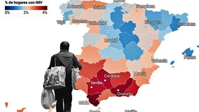 Mapa de la distribución del salario social. Publicado en Diario.es