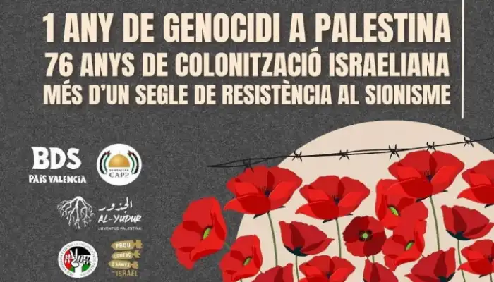 Cartel de las manifestaciones por Palestina del 5-6 de octubre