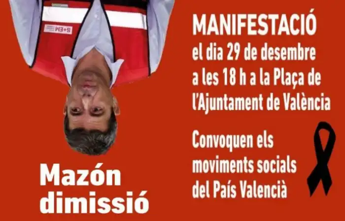 Tercera manifestación exigiendo responsabilidades por la DANA el 29 de diciembre en València.
