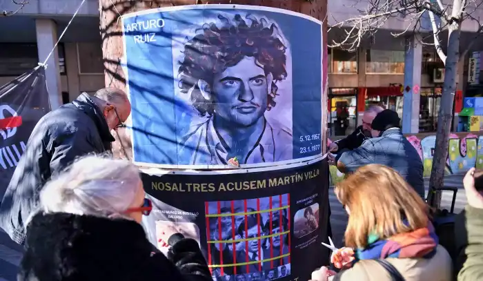 Reivindicación del asesinado Arturo Ruiz durante la "transición" del franquismo