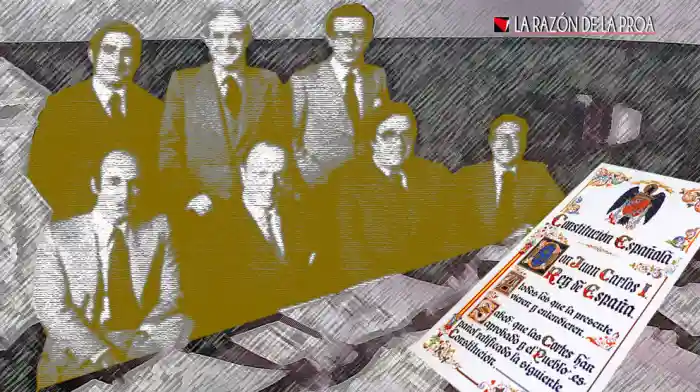 Composición fotográfica de los padres de la Constitución española