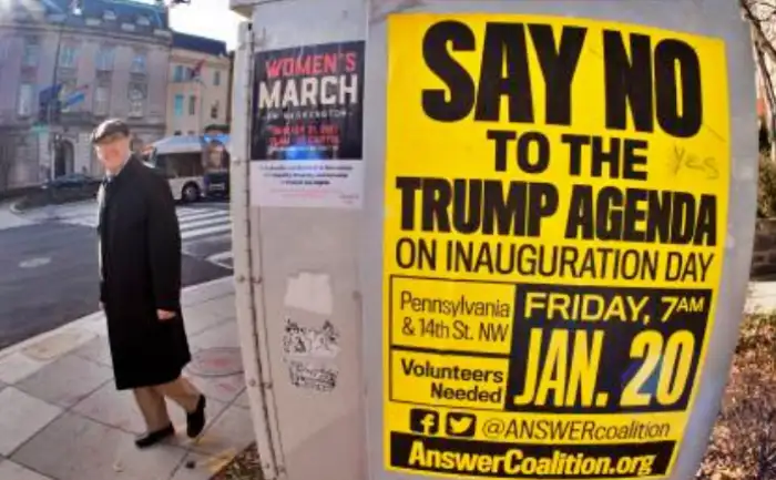Protesta el 20 de enero contra la toma de posesión presidencial del fascista Trump