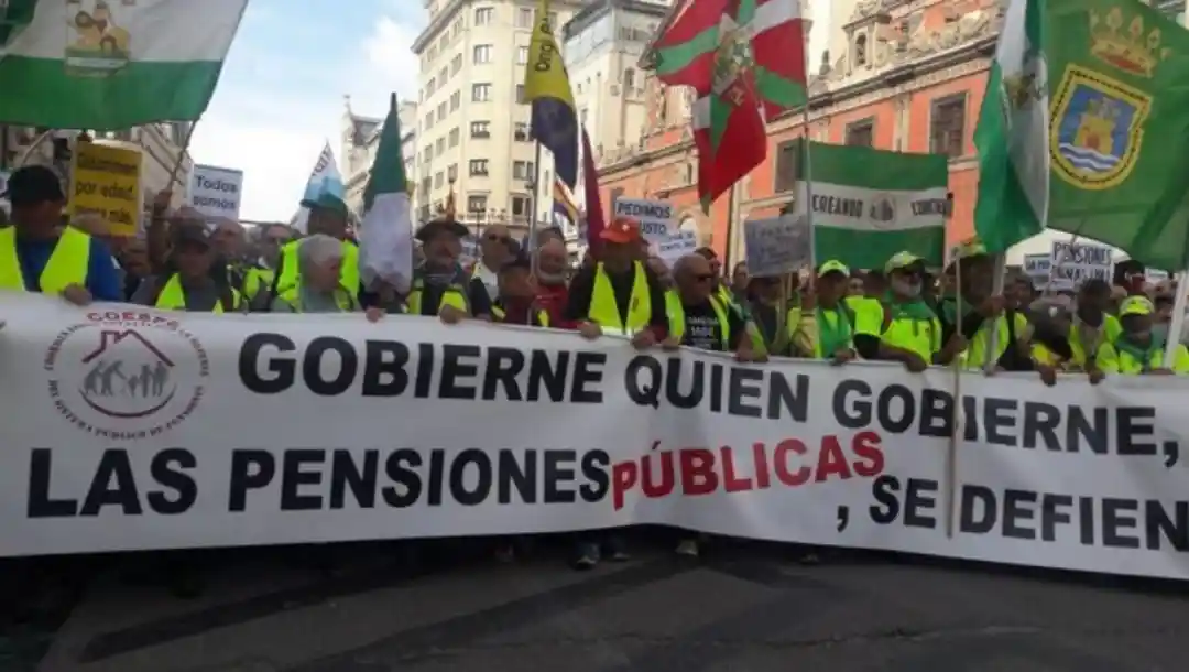 Manifestación de pensionistas en Madrid