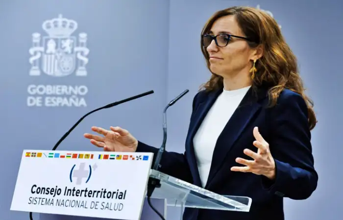 Foto de la ministra de Sanidad en la últimareunión con las comunidades autónomas
