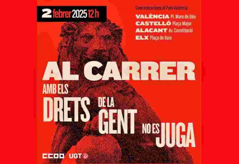 Concentración el 2 de febrero: con los derechos de la gente no se juega.