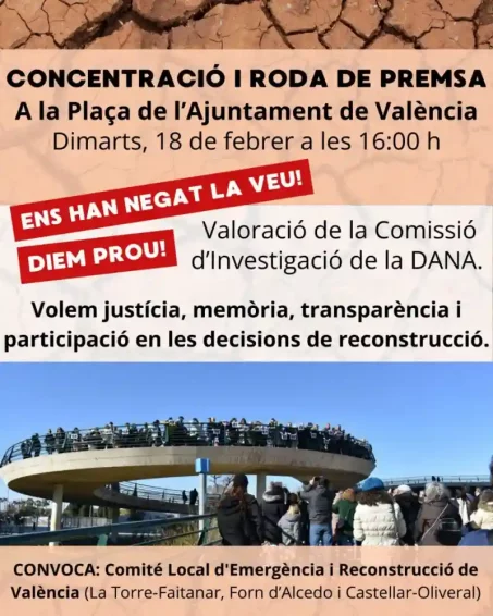 Cartel convocatoria del 18 de febrero