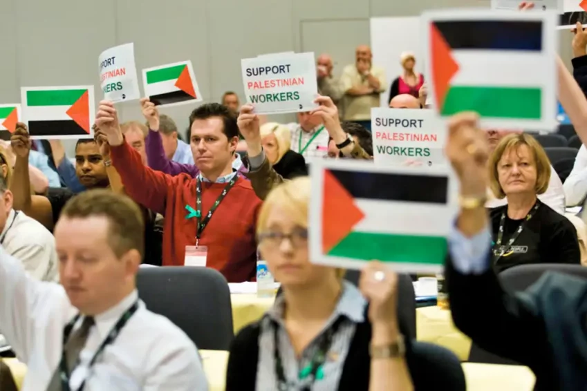 Manifestación trabajadores por Palestina