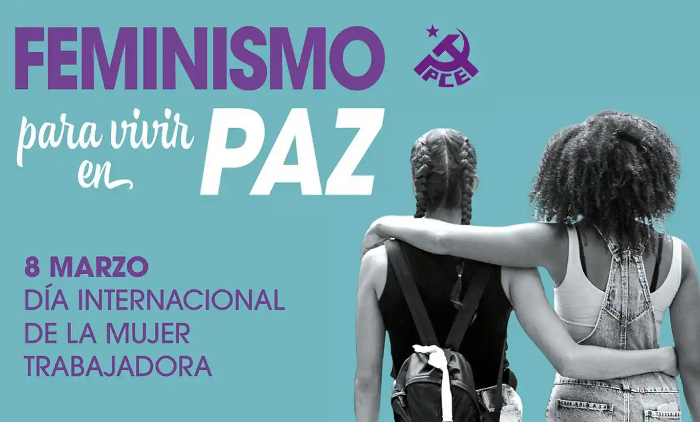 Cartel original convocatoria del PCE al 8M