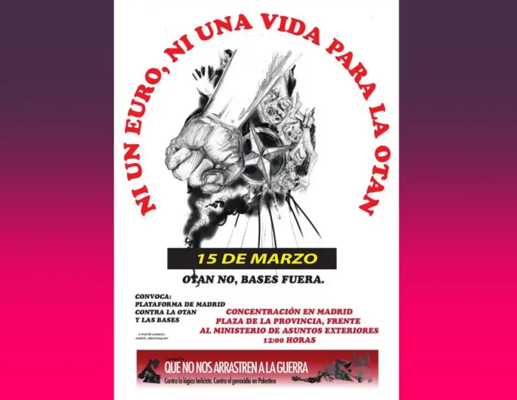 Cartel de la convocatoria OTAN del 15 de marzo