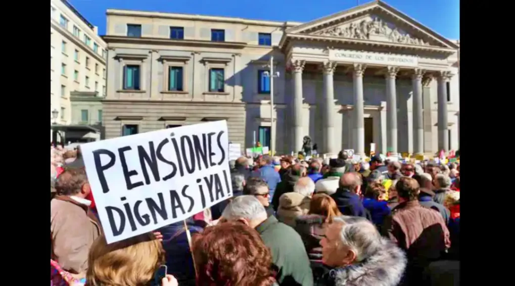 Multa de 1200 euros por manifestarse frente al Congreso en defensa de las pensiones (COESPE)