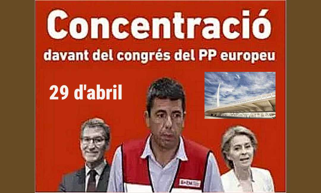Cartel de la concentración el 29 en Valencia