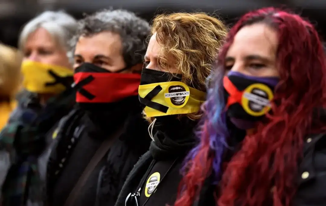 Manifestación contra la reforma de la ley mordaza