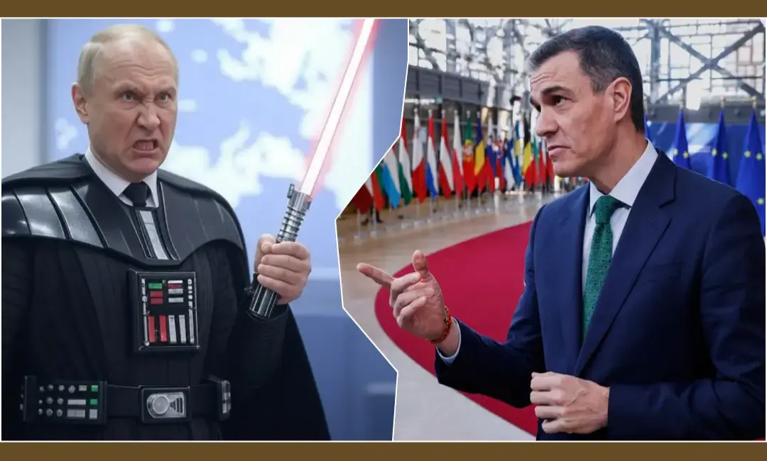 Composición fotográfica de Putin y Pedro Sánchez