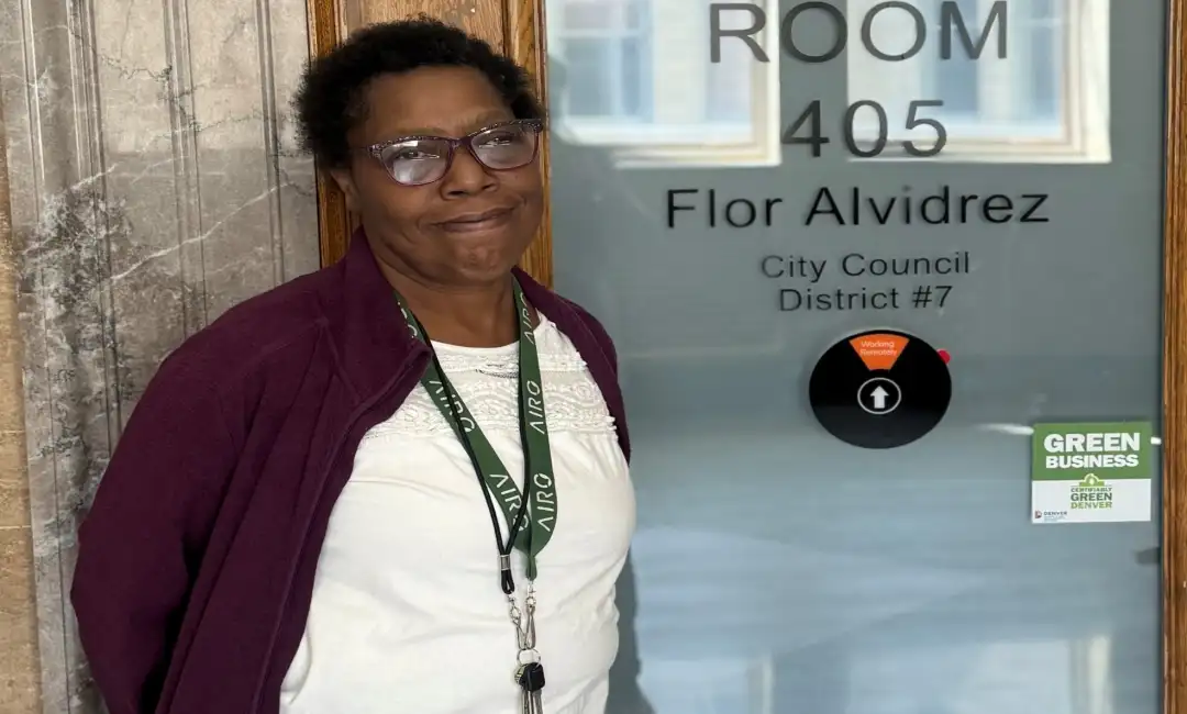 Christina Jackson afuera de la oficina de la concejal de la ciudad de Denver, Flor Alvidrez. Christina Jackson.