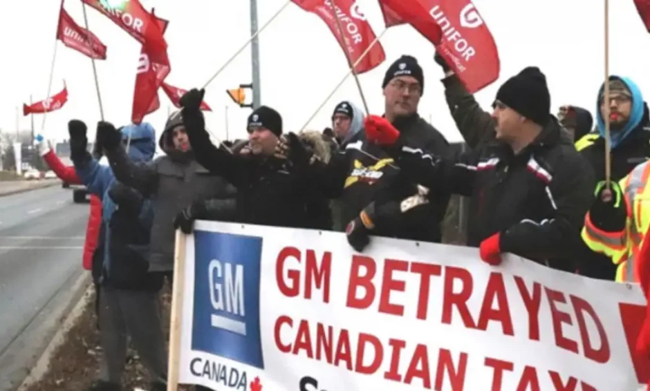 Trabajadores canadienses de la automoción en lucha