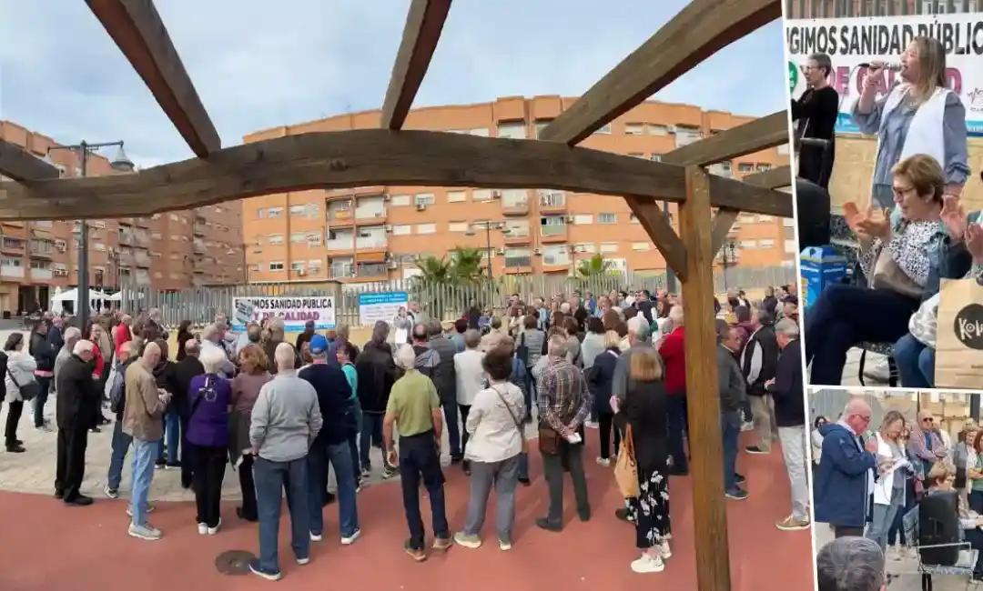 Fotos de la concentración ante el Hospital de Manises el 7 de mayo