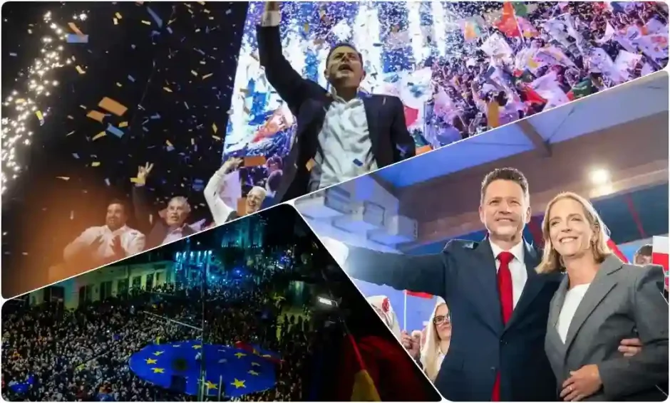 Cartografía política de Portugal, Polonia y Rumanía tras un domingo electoral decisivo.