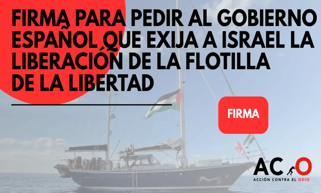 Cartel de la convocatoria recogida firmas liberación Flotilla