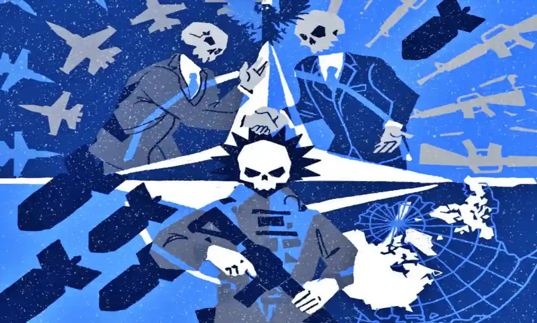 Dibujo contra el armamentismo de la OTAN