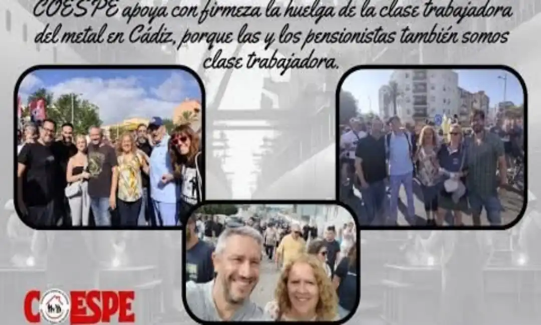 Comunicado de COESPE en apoyo al metal de Cádiz