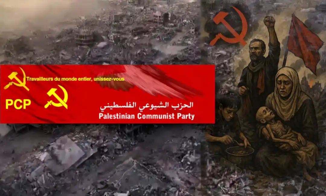 Imágen original del comunicado del PC de Palestina